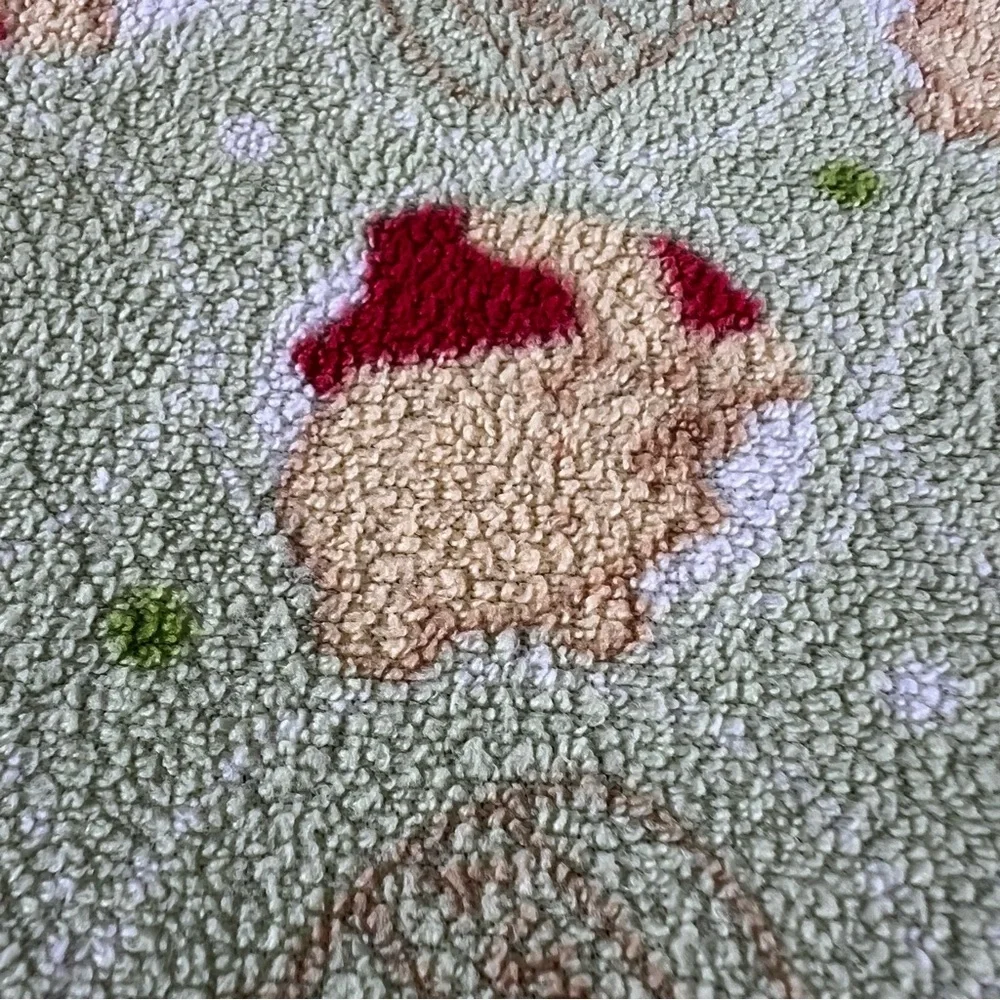 Disney Baby Winnie The Pooh Honey Pot Bumble Bee Fleece Baby Blanket Green 30x33
